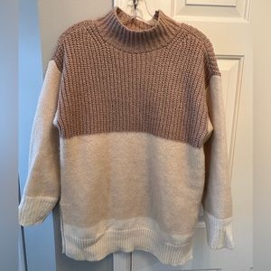 Like New - Ann Taylor Mauve and Cream Sweater - Size M